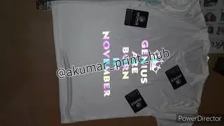 Customized Vinyl Rainbow Colour Printed Tshirt