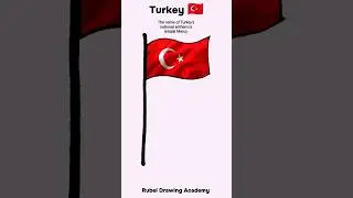 Turkey flag | তুরস্কের পতাকা | Turkish pataka #flag #art #flags