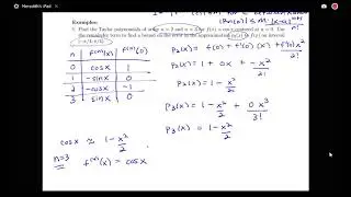 Example using Taylor's Estimate of the Remainder Theorem (11.1, part 5)