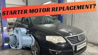 VW Passat 6 Starter motor removal replacement