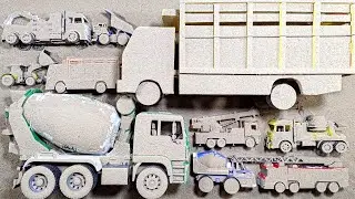 Temukan Mobil Mainan Terkubur dan Membersihkan Truk Oleng Besar, Truk Molen Besar, Mobil Pemadam