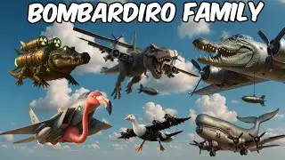 All Bombardiro Family Italian Brainrot Animals Memes
