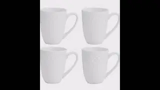 Mikasa Trellis 16 Piece Dinnerware Set, Service for 4, White#amazon#products#viralvideo#fypage