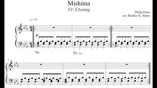 Philip Glass - Mishima (Closing) - Piano + Sheet Music