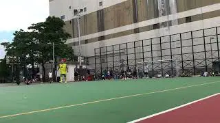 Center forward XXL16 toe poked a shot from 25 yards, wide.