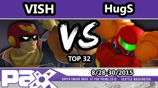 S@P - 62bit | Vish (Captain Falcon) Vs. HugS (Samus) SSBM Top 32 - Smash Melee