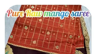 Pure rang mango saree#brick red colour contrast border#meenakari work #vintage border# vintage saree