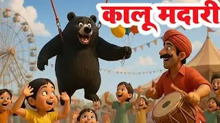 Kalu Madari Aaya, Hindi rhymes kids song, Bear cartoon song, cartoon ,कालू मदारी आया, बाल गीत हिंदी 