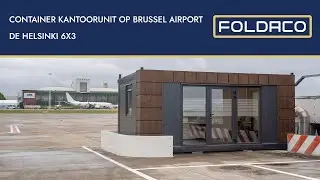 Container kantoorunit geplaatst op Brussel airport