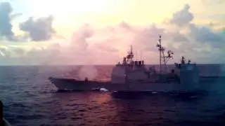 *Explicit Language* USS Cape St. George New Year's Eve Fireworks Show