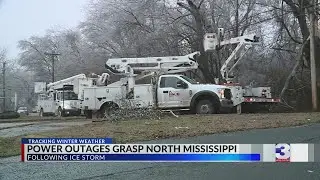 Power outages grasp north Mississippi after ice storm