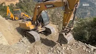 Komatsu, SANY & JCB Backhoe Working Together to Finish Fast  Road Construction | Video Compilation