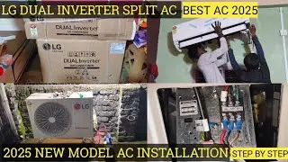 LG 1.5 TON 5 STAR AC INSTALLATION AT HOME | LG DUAL INVERTER SPLIT AC INSTALLATION | LG AC UNBOXING 