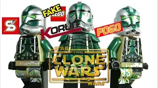 Commander Gree All Fake Lego Brand Comparison SY Koruit POGO Clone Wars Minifigure