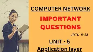 Important questions | Computer Networks | Unit - 5 #jntu