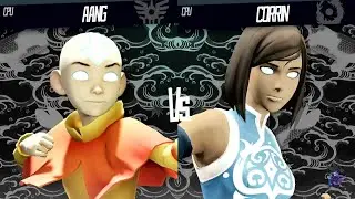Aang Vs Korra  - Super Smash Bros Mods