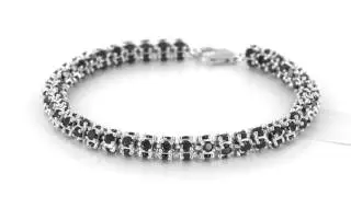 Mr Chris Custom Designed Black Onyx Diamonds Iced Out Men's Bracelet