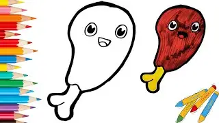 Chicken leg drawing | How to draw chicken leg drawing | Easy and Simple drawing step by step