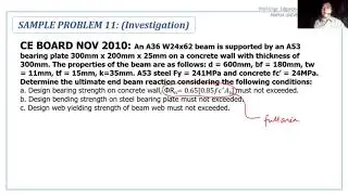 SM2B3 BEAM BEARING PLATE - ANALYSIS PROBLEM