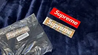Unboxing Supreme x Burberry Box Logo Black Tee!!! ( I Hit On A Size XL! )