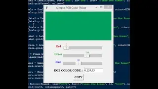 Simple RGB Color Picker using Python