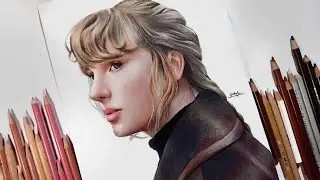 Drawing Taylor Swift - timelapse | xenpai.arts