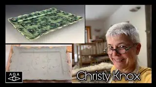How To Make A Painted Pottery Platter By Potter Christy Knox #pottery #ceramic