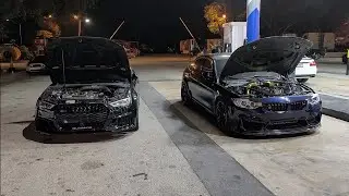 2016 BMW M3 модернизированный комплект Single Turbo E85 против 2018 Audi RS3 модернизированный Tu...