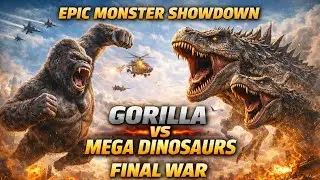 GORILLA vs DINOSAURS | USA City Invasion | Hollywood Epic Trailer (4K)