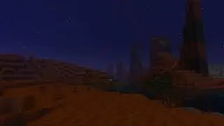 Mesa Night Ambience | Wind, Crickets & Distant Thunder | Minecraft Relaxation