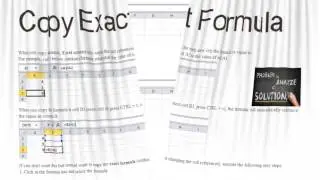 This Excel tutorial showcases how to Copy Exact Formula
