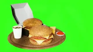 Realistic Burger Opening Green Screen Animation Video HD