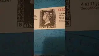 Penny black. The first stamp in the world