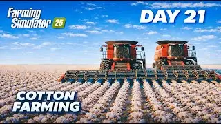 HARVESTING OUR BIGGEST COTTON FARM - 6 LAKH $ | DAY21 | FARMING SIMULATOR 25 | HINDI | #21