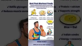 Best Post-Workout Foods for Muscle Recovery 💪 | Indian Diet | Fit Fuel #postworkout #food #shorts