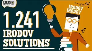 [1.241] - Problems in general Physics by I E Irodov: Solution by Saket Sir