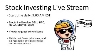 Stock Investing Live Stream for August 30th