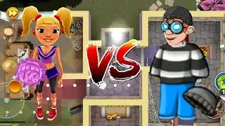 Jailbird Costume vs Tasha Cheer Outfit - Robbery Bob 2 vs Subway Surfers