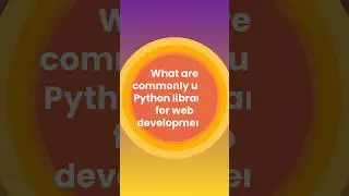 Python Web Development Libraries in 20 Sec! ⚡#python #webdevelopment #coding #learnpython #shorts