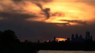 4K Philadelphia Cooper River Park Sunset