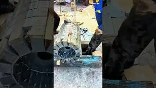 The skillful worker is assembling the strong magnetic drum #manufacturing #skills #machine