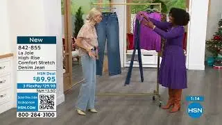 La Joie HighRise Comfort Stretch Denim Wide Leg Jean