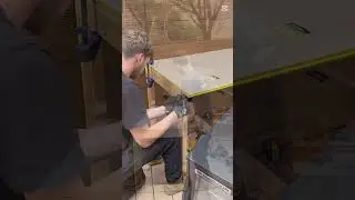 Doing this outdoor kitchen #outdoorwork #outdoorcooking #deckbuilding
