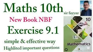 Maths class 10th | exercise 9.1 | NBF | new book| ex 9.1 | unit 9 | Chords and arcs of a circle