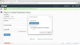 cPanel - Database wizard
