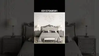Turkish wooden bed design | luxury bed design | chinioti furniture #furniture #bedroomfurniture