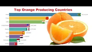 Top 10 Largest ORANGE producing countries worldwide 🍊🍊(1961-2018)