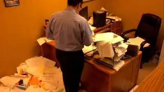 Time Lapse:  World's Messiest Desk to Clean Desk
