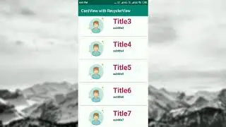 Android CardView with RecyclerView