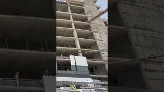 Unitized curtainwall installation #ucw  #curtainwall #fabrication #lifting #glass